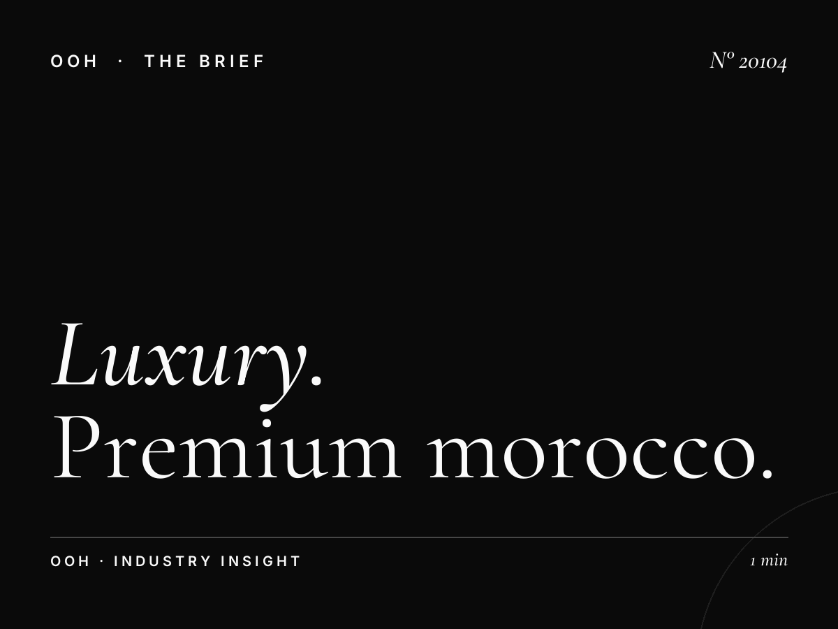 Luxury Brands Palmeraie Digital Screen: Premium Morocco