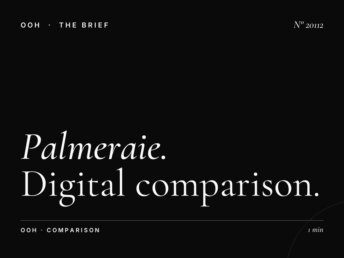 Palmeraie Digital Screen vs Static: Digital Comparison