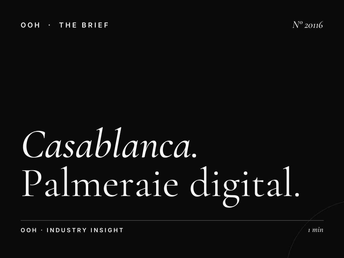 Casablanca Mall Campaign: Palmeraie Digital Planning