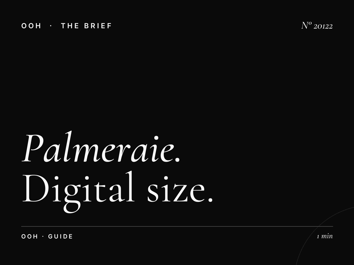 Palmeraie Digital Screen Format: Digital Size Guide
