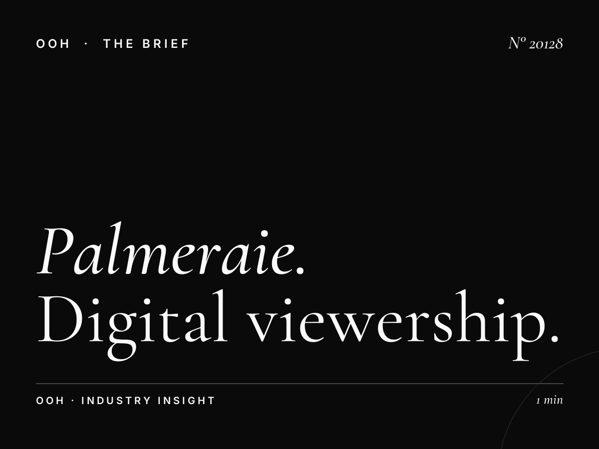 Palmeraie Digital Screen Traffic: Digital Viewership