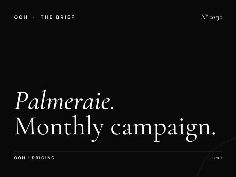 Palmeraie Digital Screen Rates: Monthly Campaign Pricing
