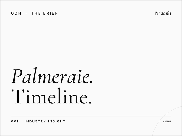 Palmeraie Digital Screen Production: Timeline