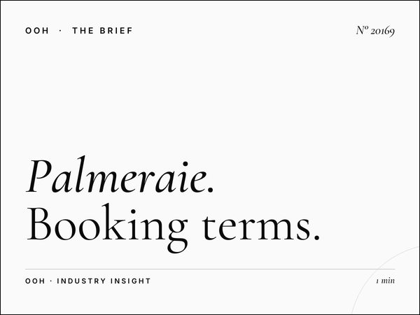 Palmeraie Digital Screen Contracts: Booking Terms