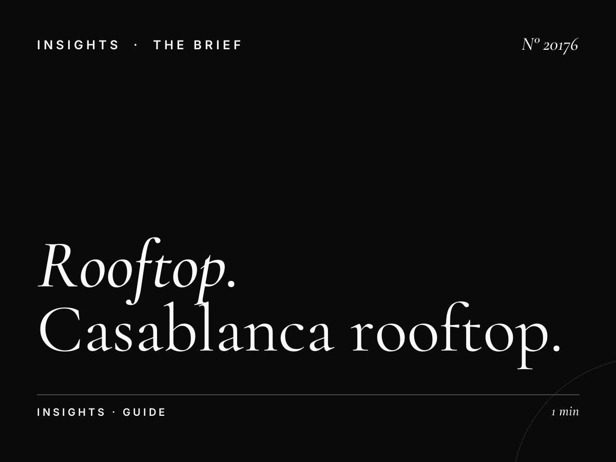 Rooftop Roudani Budget: Casablanca Rooftop Guide