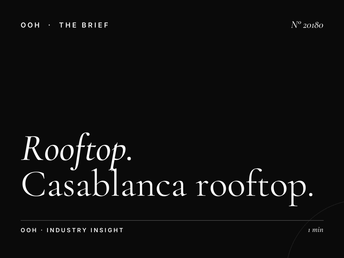 Rooftop Roudani: Casablanca Rooftop Billboard Advertising