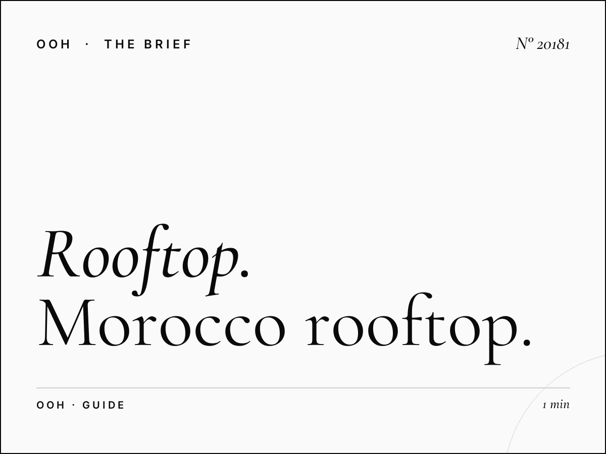 Rooftop Roudani Casablanca: Complete Morocco Rooftop Billboard Guide
