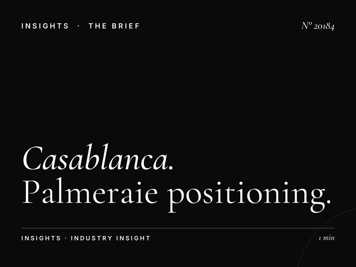 Casablanca Digital Competition: Palmeraie Positioning