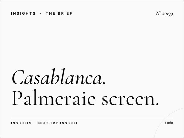 Casablanca Digital Rotation: Palmeraie Screen Timeshare