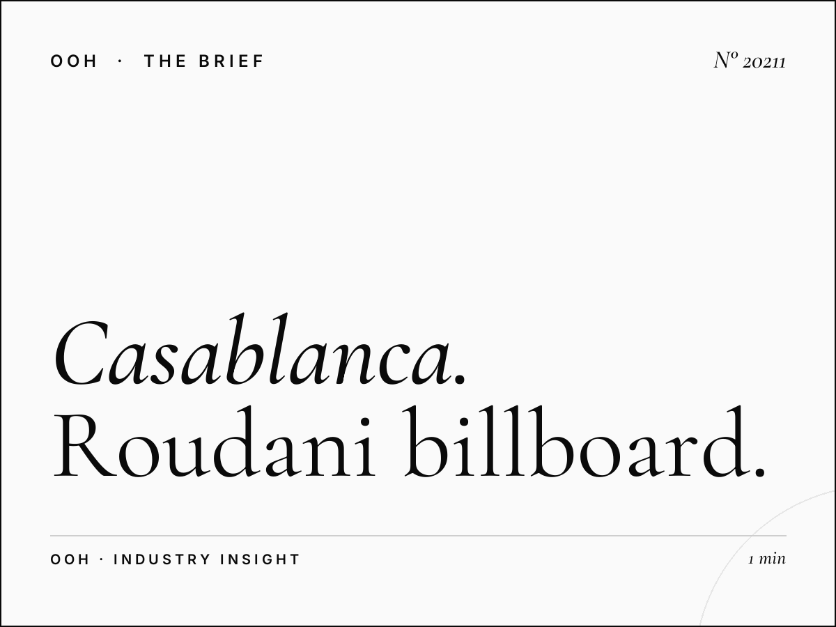 Casablanca Rooftop ROI: Roudani Billboard Impact
