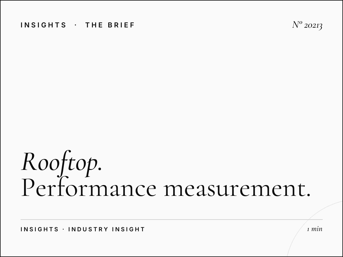 Rooftop Roudani ROI: Rooftop Performance Measurement