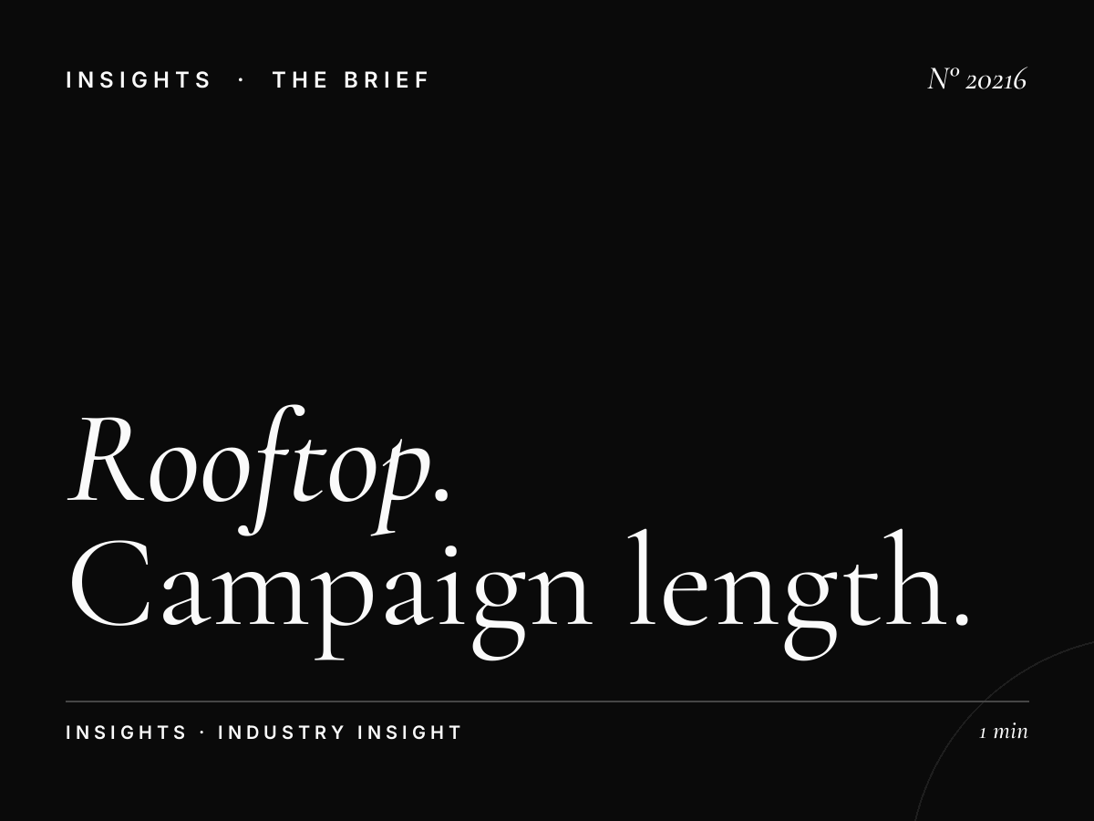 Rooftop Roudani Duration: Campaign Length Options