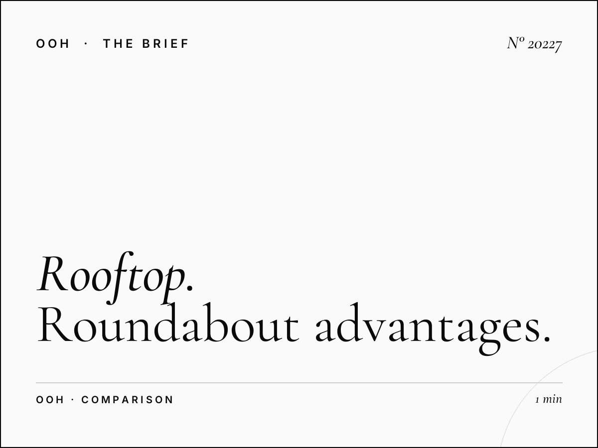 Rooftop vs Street Level: Roundabout Advantages in Out-of-Home Advertising