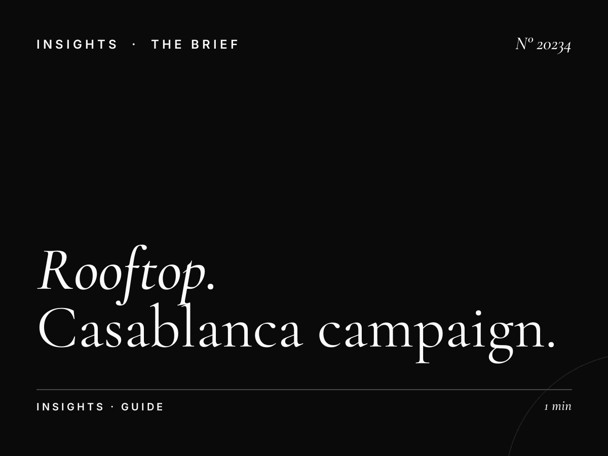 Rooftop Roudani Advertising: Casablanca Campaign Guide