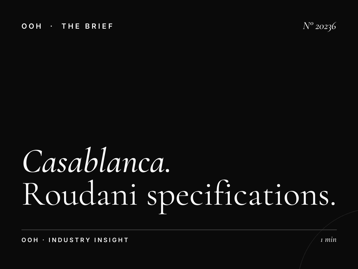 Casablanca Rooftop Billboard: Roudani Specifications