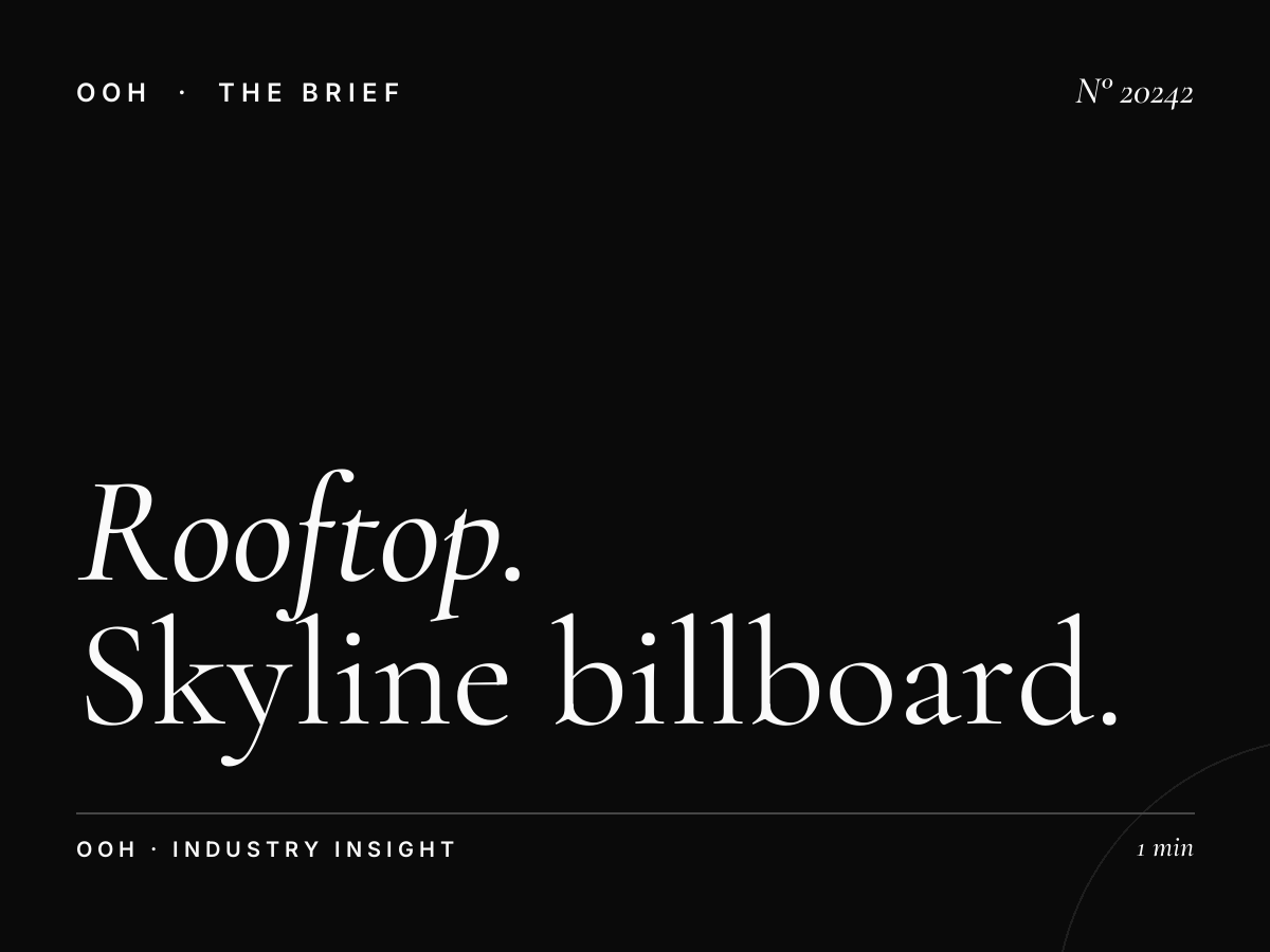 Rooftop Roudani Placement: Skyline Billboard Location