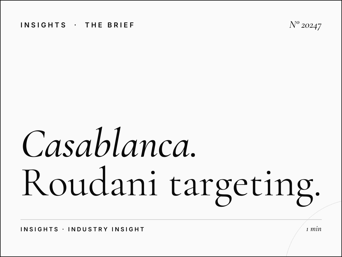Casablanca Rooftop Viewers: Roudani Targeting