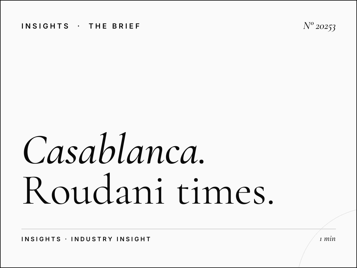 Casablanca Rooftop Traffic: Roudani Times