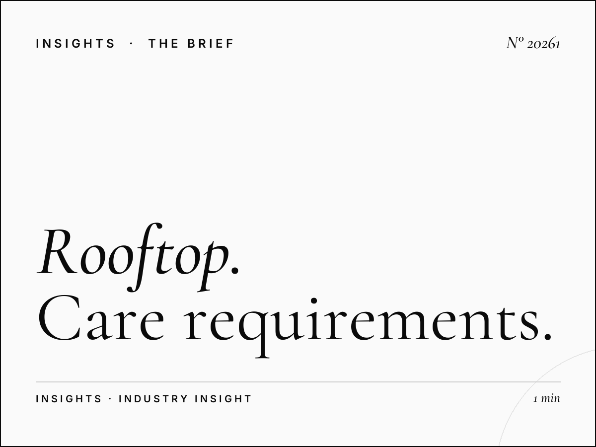 Rooftop Roudani Maintenance: Care Requirements