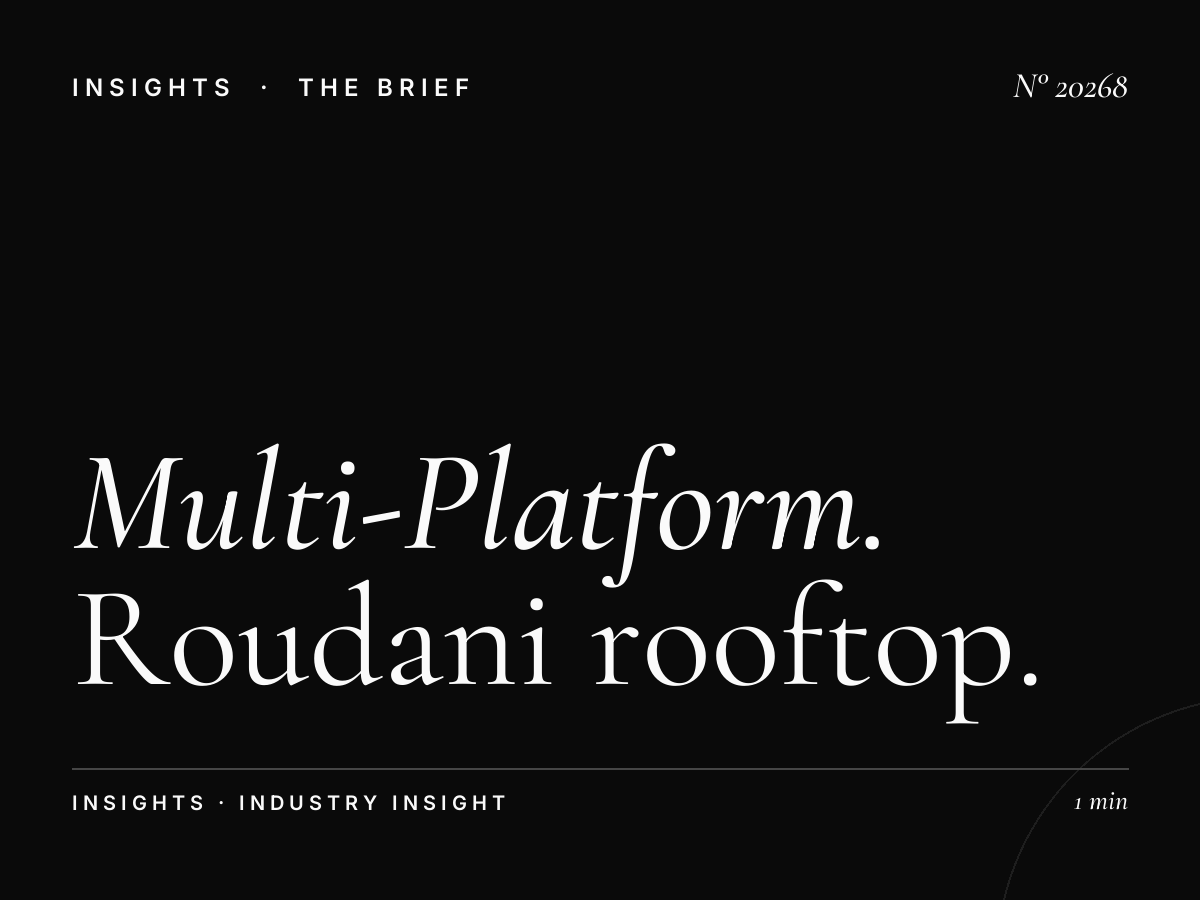 Multi-Platform Casablanca: Roudani Rooftop Campaign