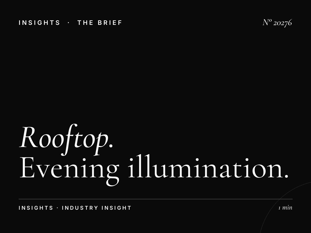 Rooftop Roudani Night: Evening Illumination and Its Impact on Urban Advertising Strategy