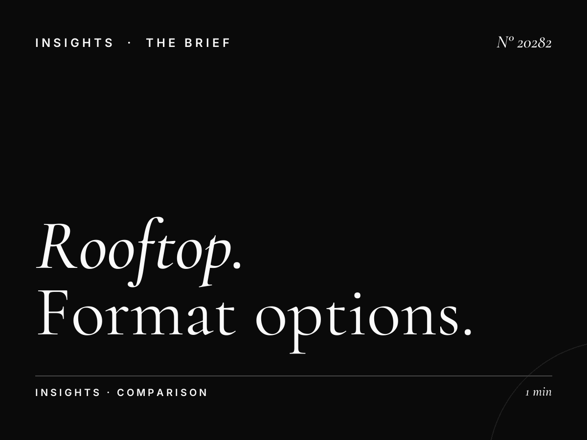 Rooftop Massira El Khadra vs Digital: Format Options