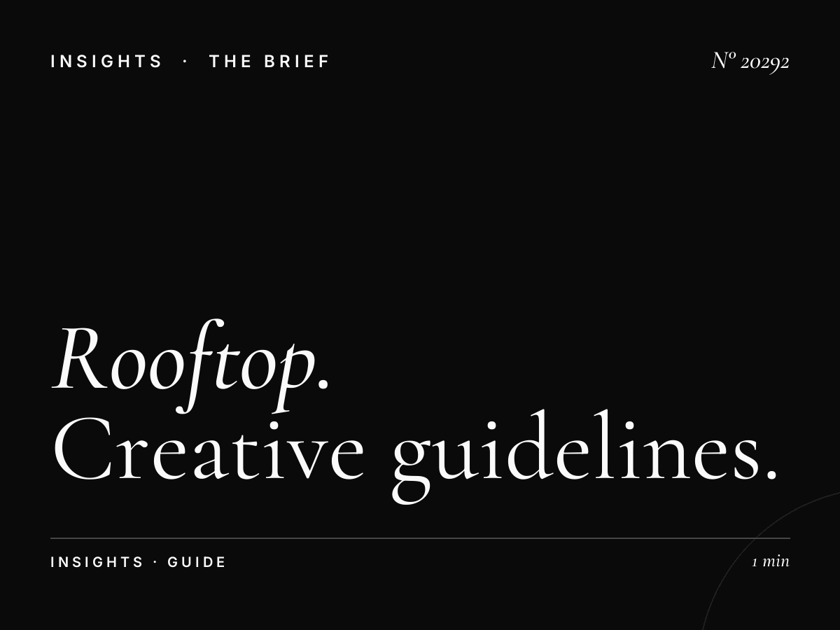 Rooftop Massira El Khadra Design: Creative Guidelines