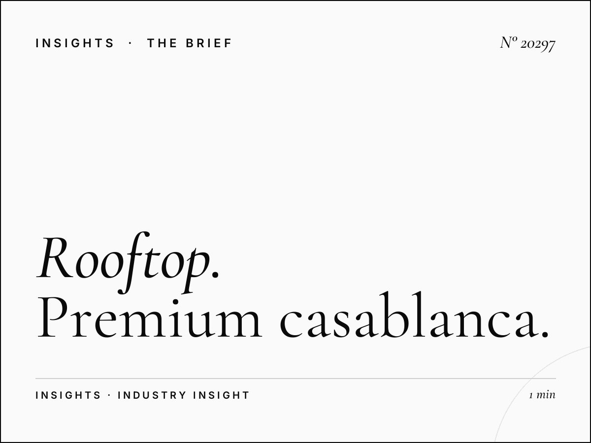 Rooftop Massira El Khadra Site: Premium Casablanca Spot