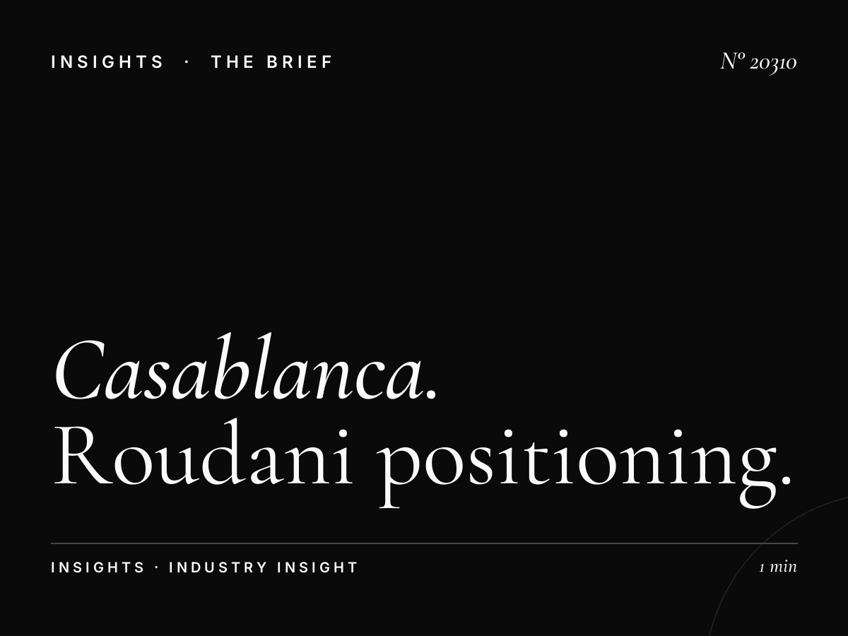 Casablanca Rooftop Competition: Roudani Positioning