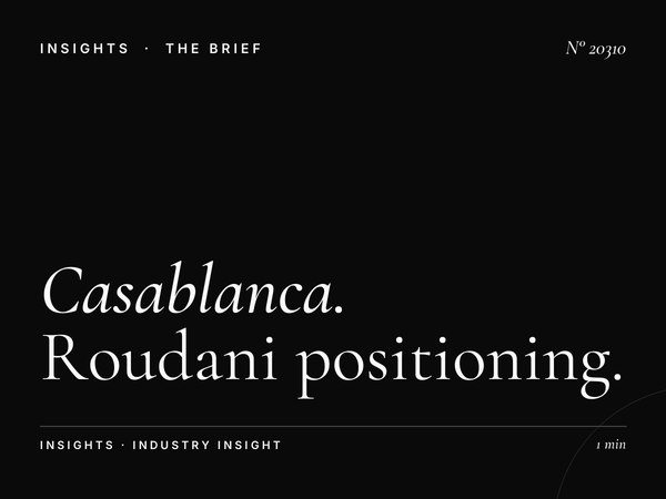 Casablanca Rooftop Competition: Roudani Positioning