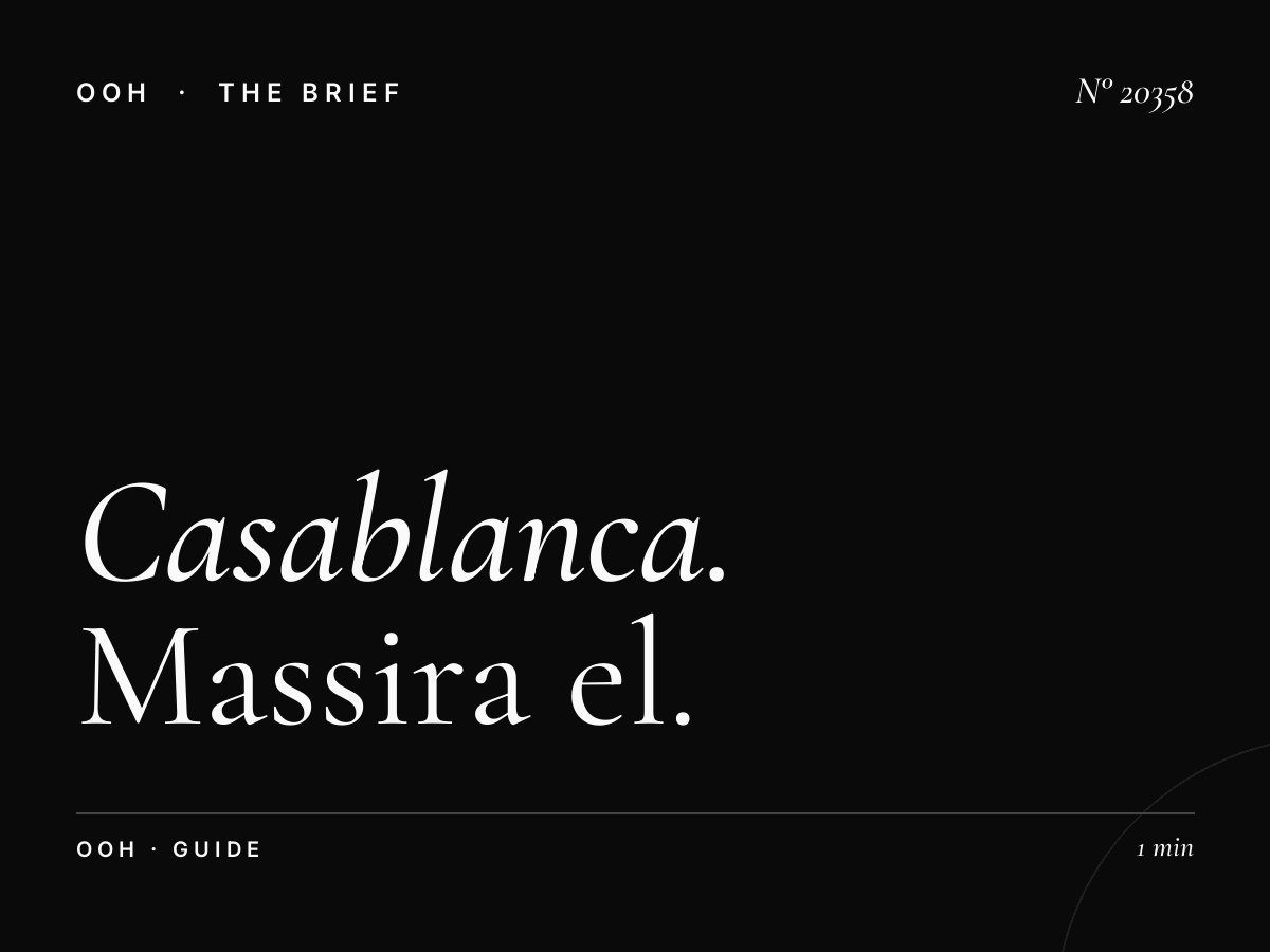 Casablanca Rooftop Creative: Massira El Khadra Billboard Advertising Guide