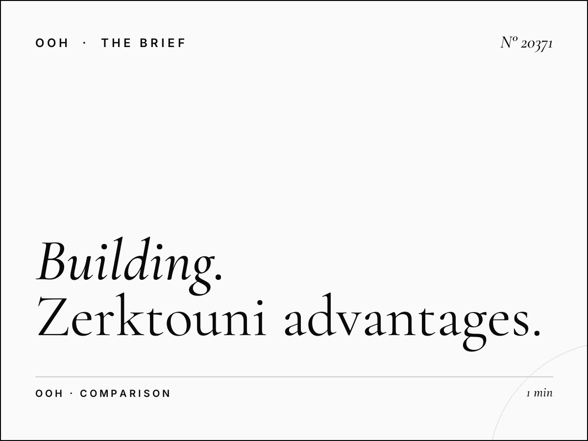 Building Facade vs Billboard: Zerktouni Advantages