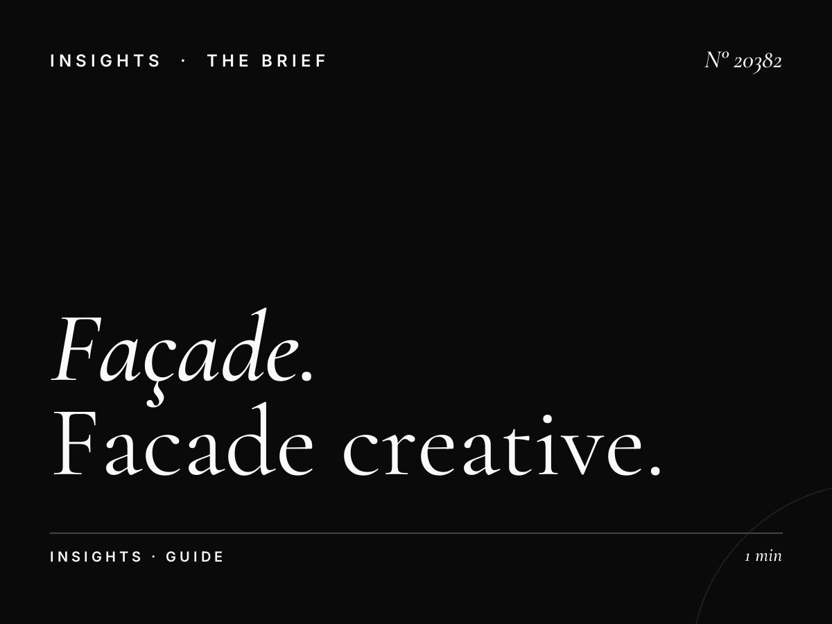 Façade Zerktouni Design: Facade Creative Guidelines