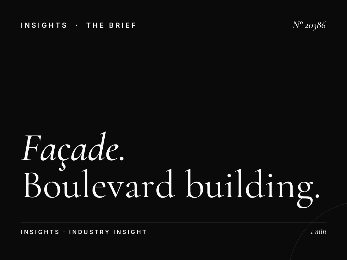 Façade Zerktouni Placement: Boulevard Building Location