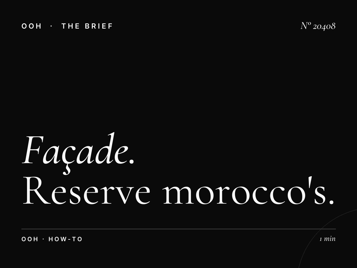 Façade Zerktouni Booking: How to Reserve Morocco's Premier Billboard Location