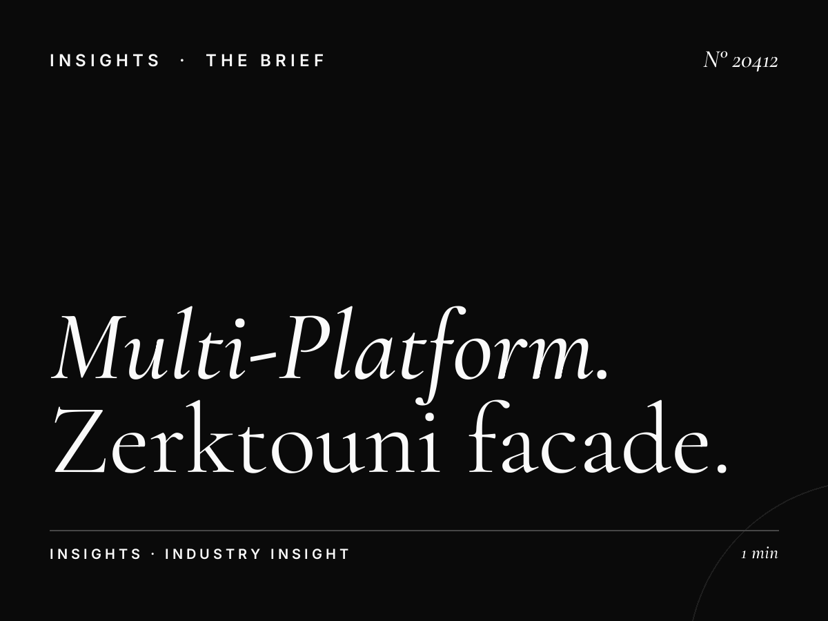 Multi-Platform Casablanca: Zerktouni Facade Campaign