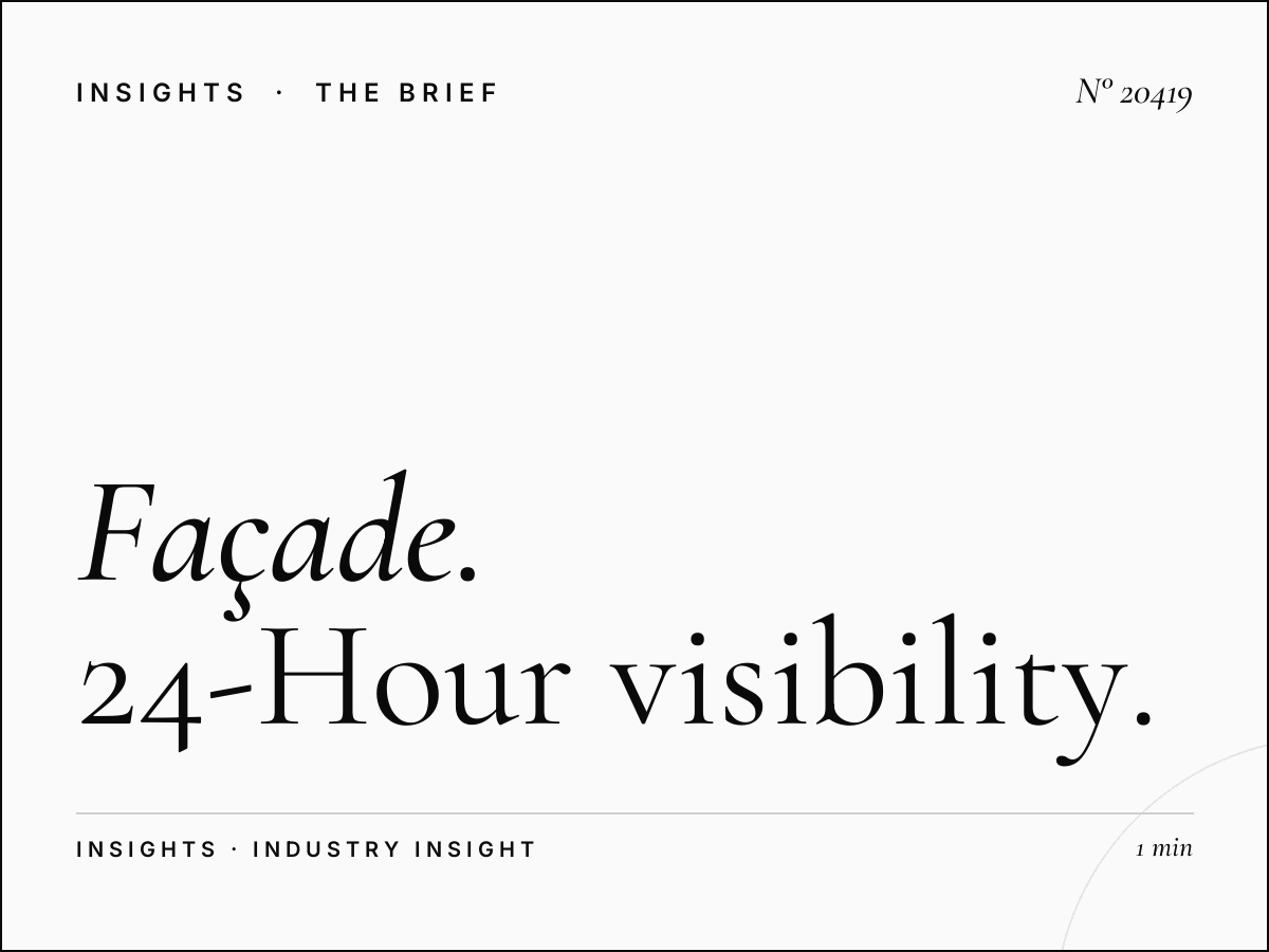Façade Zerktouni Lighting: 24-Hour Visibility