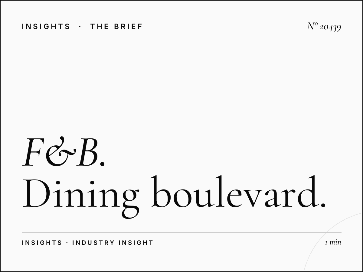 F&B Restaurants Façade Zerktouni: Dining Boulevard