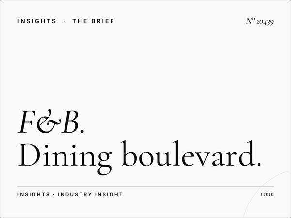 F&B Restaurants Façade Zerktouni: Dining Boulevard