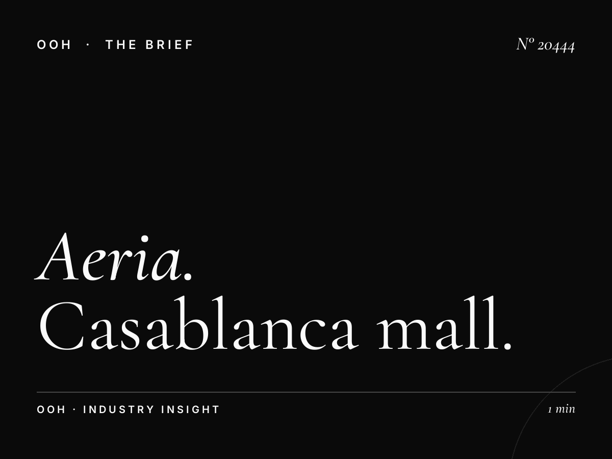 Aeria Mall Screens Audience: Casablanca Mall Demographics