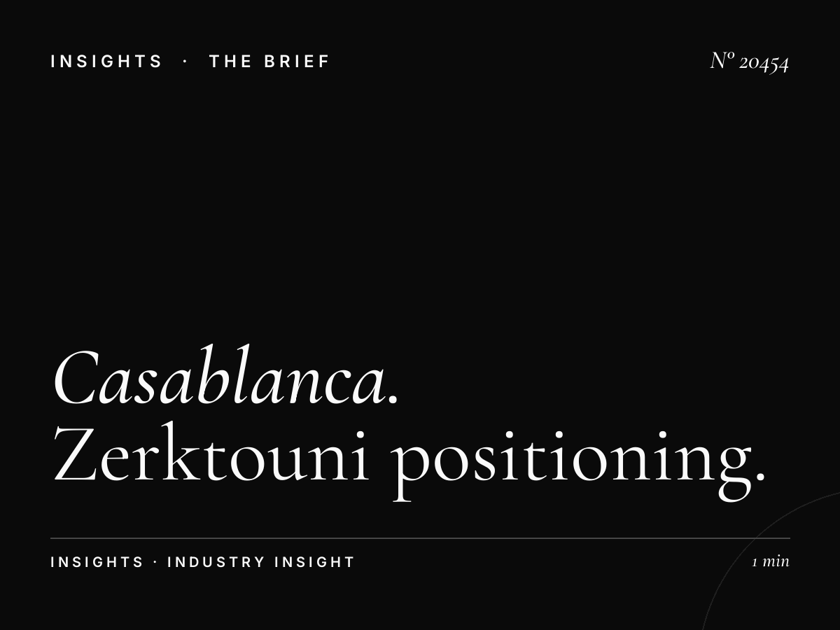 Casablanca Boulevard Competition: Zerktouni Positioning
