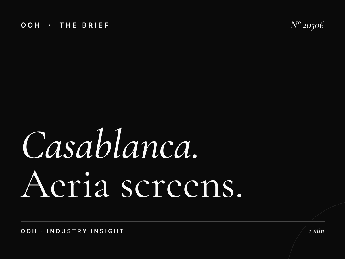 Casablanca Mall Digital: Aeria Screens Specifications