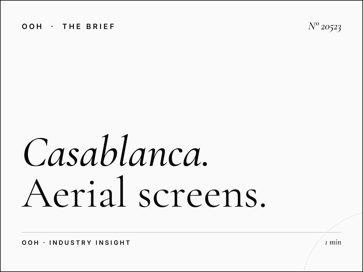 Casablanca Mall Branding: Aerial Screens Awareness