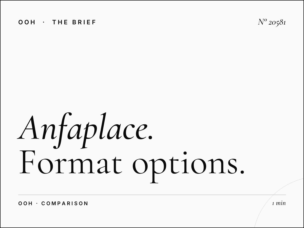 Anfaplace Mall Screens vs Print: Format Options