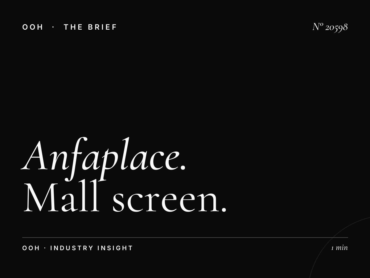 Anfaplace Mall Screens Traffic: Mall Screen Viewership