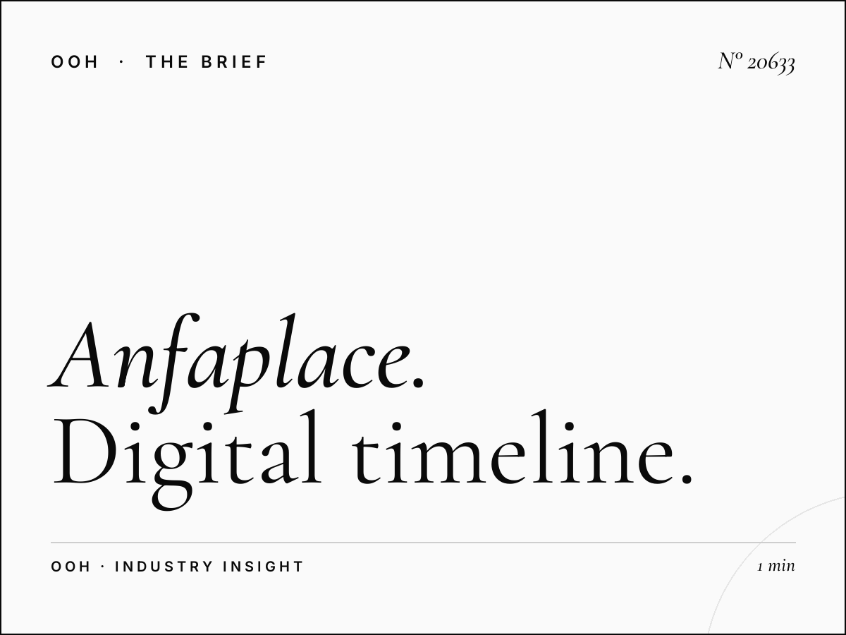 Anfaplace Mall Screens Production: Digital Timeline