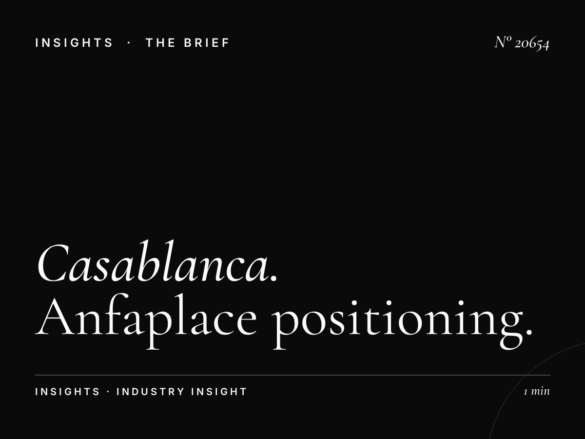 Casablanca Coastal Competition: Anfaplace Positioning