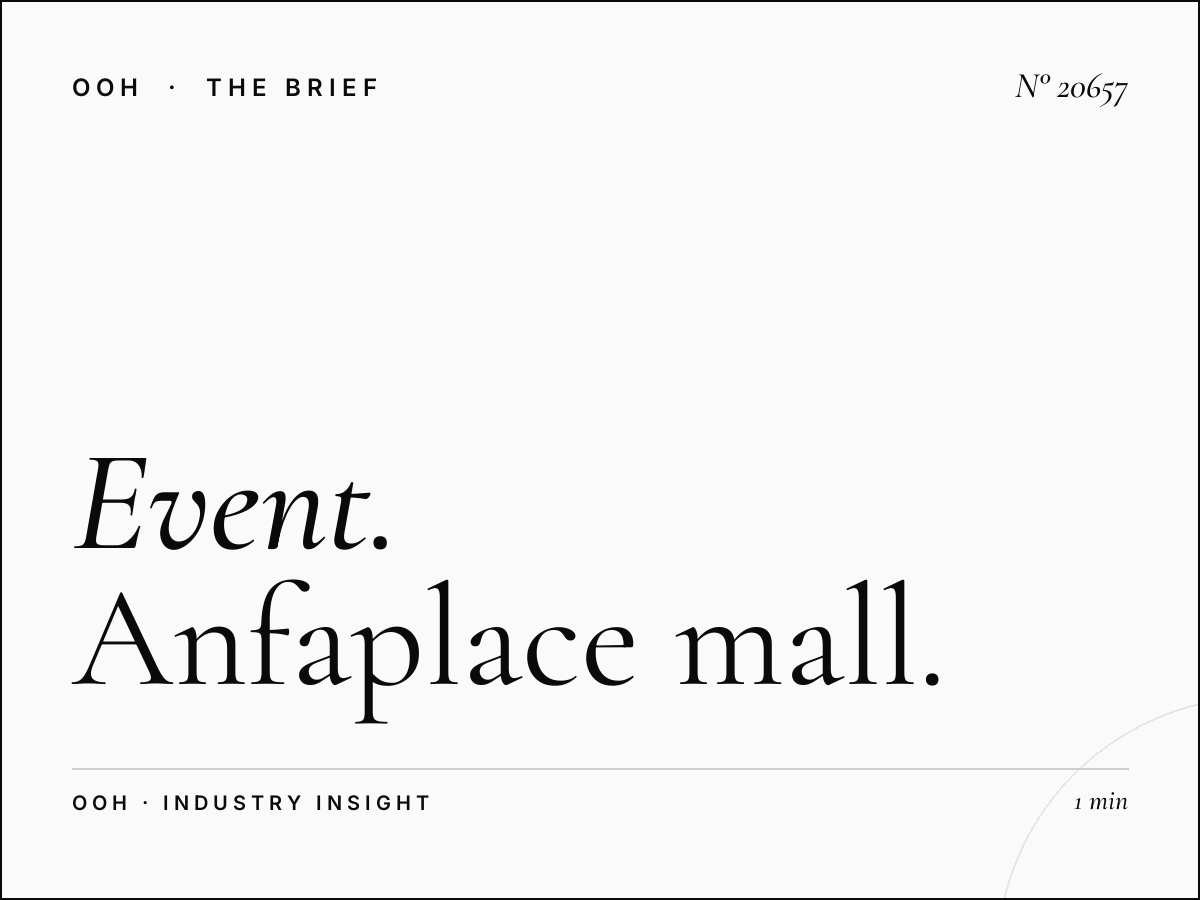 Event Advertising Casablanca: Anfaplace Mall Promotion