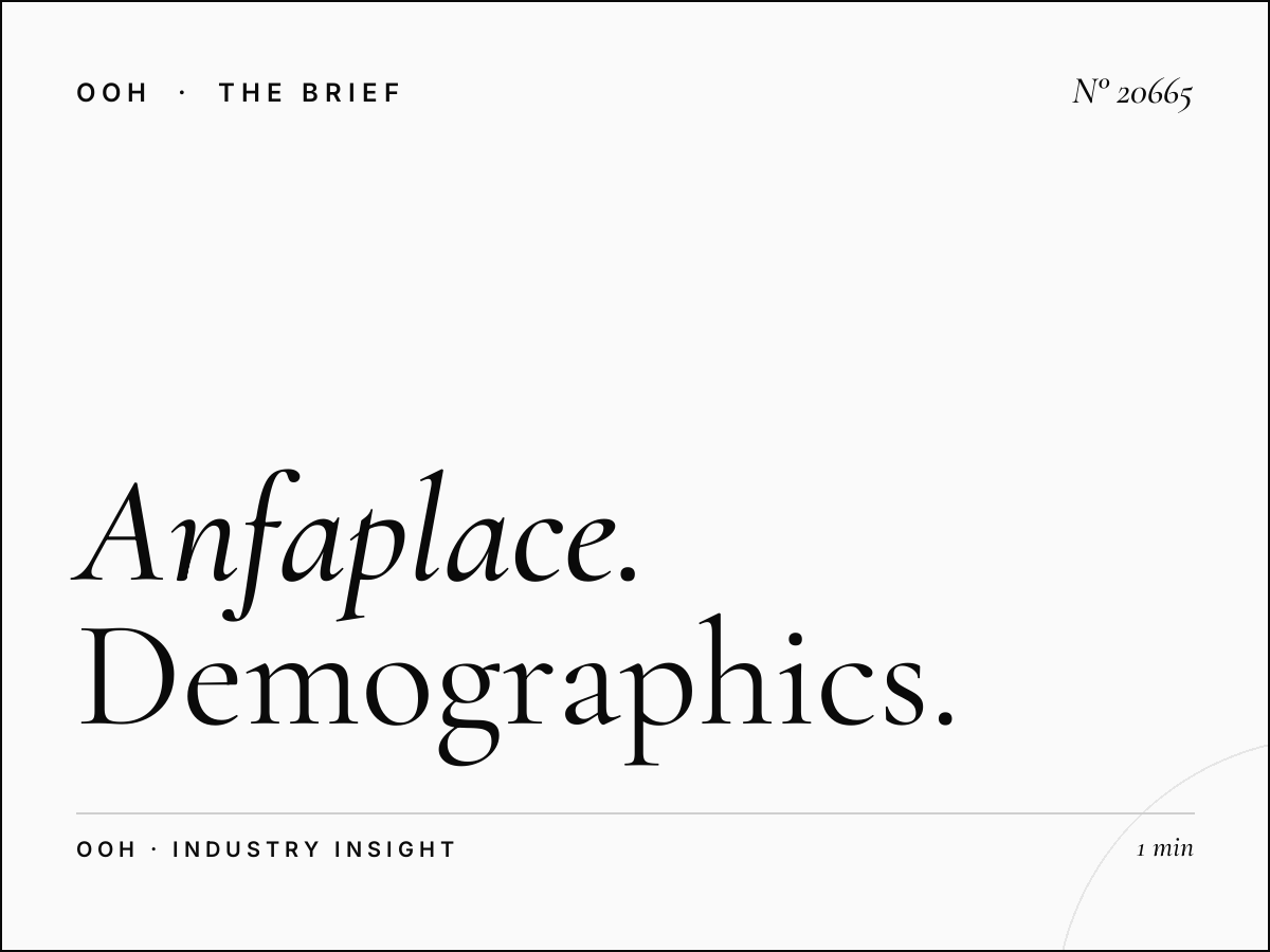 Anfaplace Mall Screens Audience: Demographics