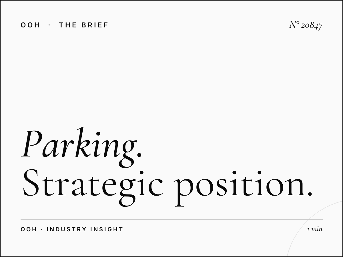 Parking City Center 2 Static Unipole Location: Strategic Position for Maximum Brand Impact